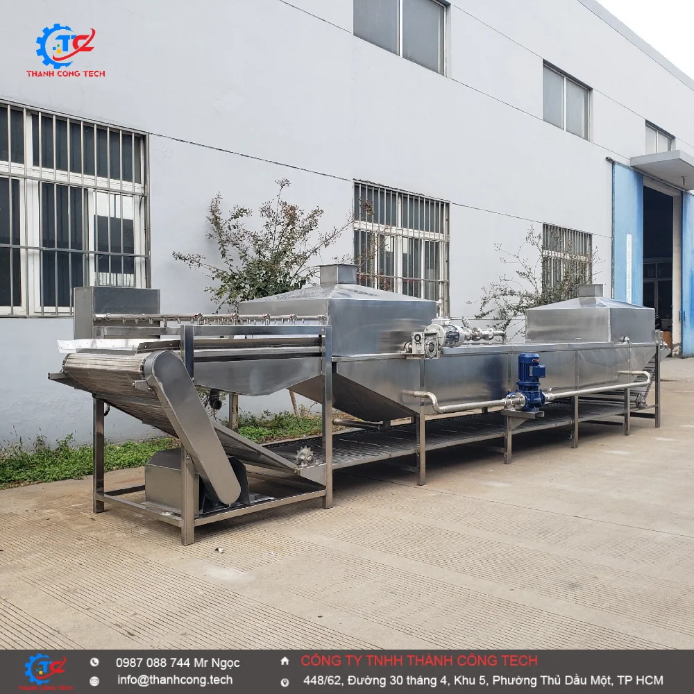 Băng tải hấp thủy sản