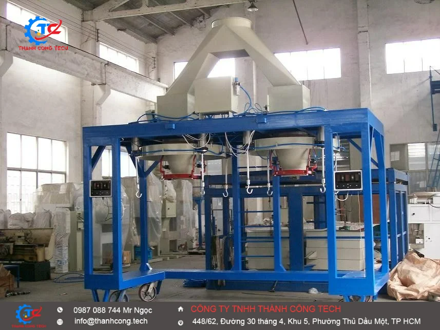 Máy cân đóng bao thức ăn cho tôm, cá, thủy hải sản