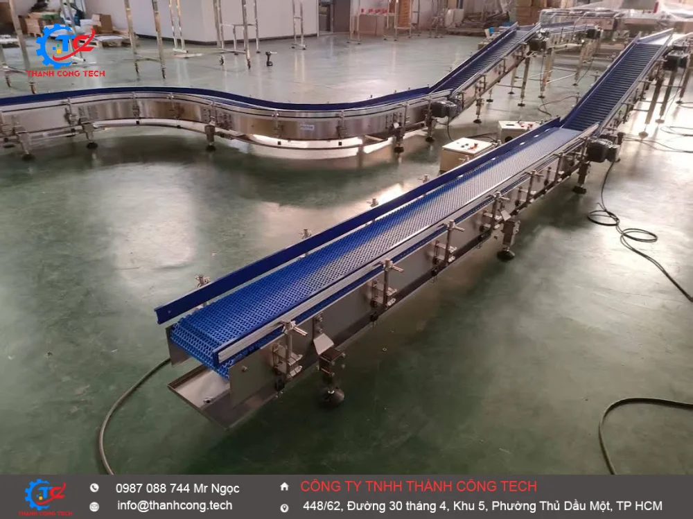 Băng tải cho nhà máy nước uống