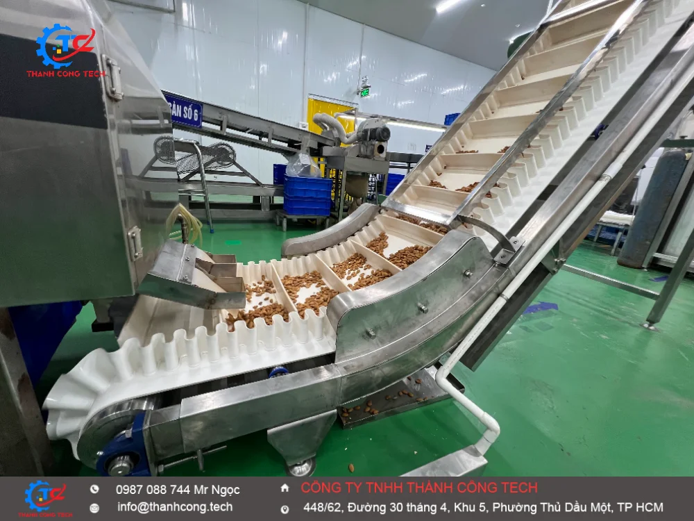 Băng tải hạt điều