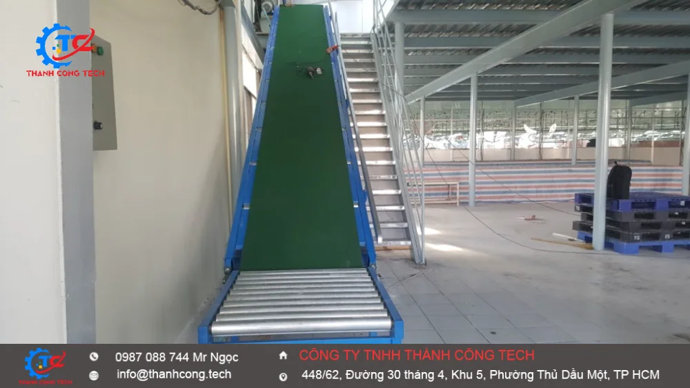 Băng tải xuống tầng dưới